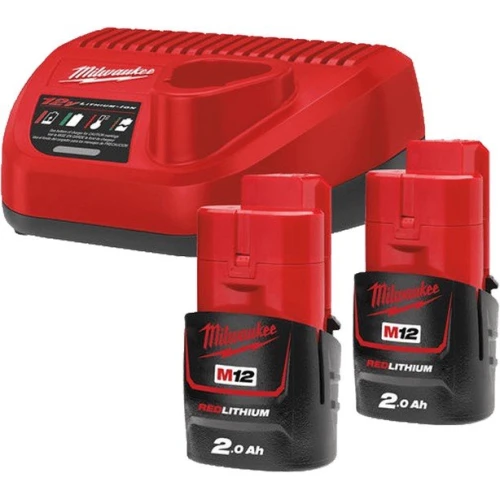 Аккумулятор с зарядным устройством Milwaukee M12 M12NRG-202 4933459209 (2 x 12В/2 Ач + 12В)