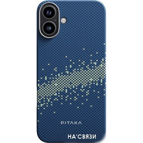 Чехол для телефона Pitaka StarPeak Tactile Woven для iPhone 16 (синий)