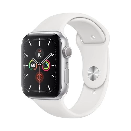Умные часы Apple Watch Series 5 44 мм (серебристый алюминий/белый спортивный), Breezy
