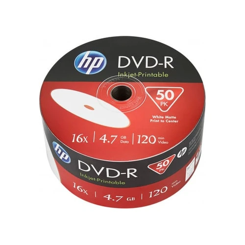 DVD-R диск HP 4.7Gb 16x HP Printable, полная заливка, 50 шт. в пленке 69302 в интернет-магазине НА'СВЯЗИ