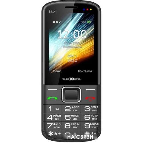 Кнопочный телефон TeXet TM-B414 (черный) в интернет-магазине НА'СВЯЗИ