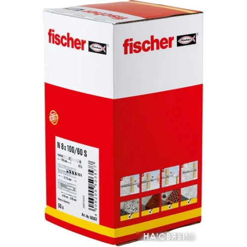 Дюбель-гвоздь Fischer N 8 x 100/60 S 50357 (50 шт)