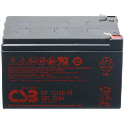 Аккумулятор для ИБП CSB GP12120 F2 (12В/12 А·ч)