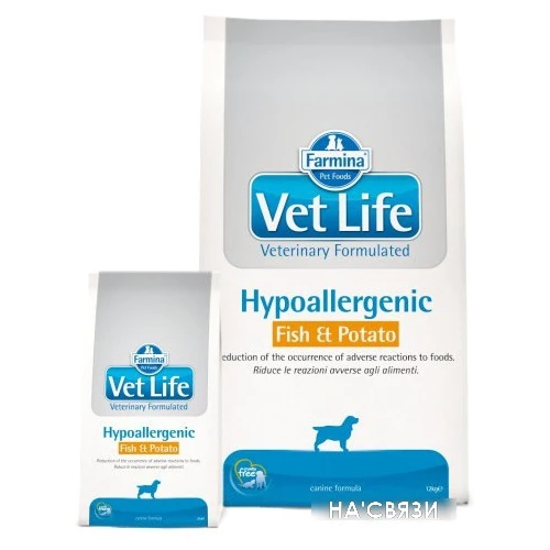 Корм для собак Farmina Vet Life Hypoallergenic Fish&Potato Dog 12 кг