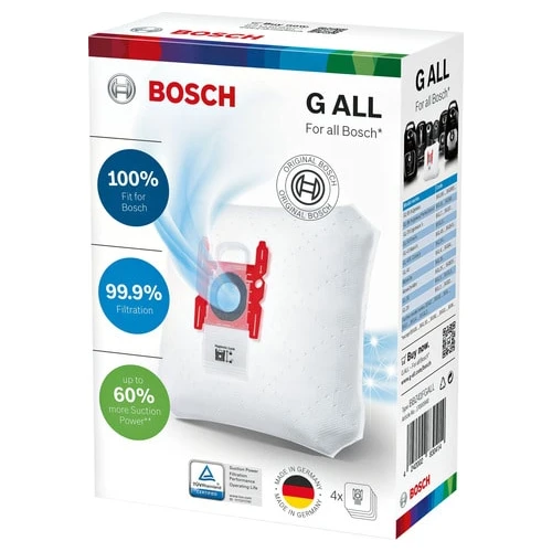 Комплект одноразовых мешков Bosch BBZ41FGALL (тип "G ALL", 4 шт) в интернет-магазине НА'СВЯЗИ