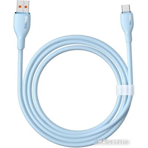 Кабель Baseus Pudding Series Fast Charging Cable 100W USB Type-C - USB Type-C (1.2 м, голубой)