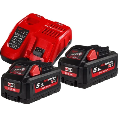 Аккумулятор с зарядным устройством Milwaukee M18 HNRG-552 (18В/5.5 Ah + 12-18В)