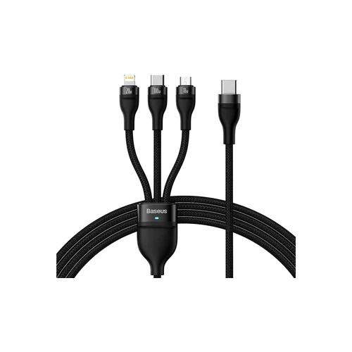 Кабель Baseus Flash Series ? USB Type-C - Lightning/USB Type-C/microUSB (1.5 м, черный)
