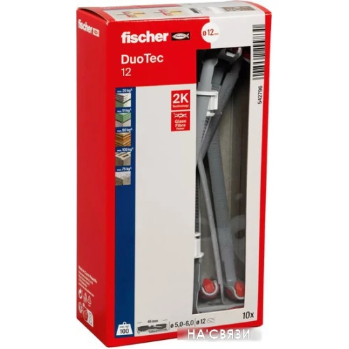 Дюбель универсальный Fischer DuoTec 12 542796 (10 шт)