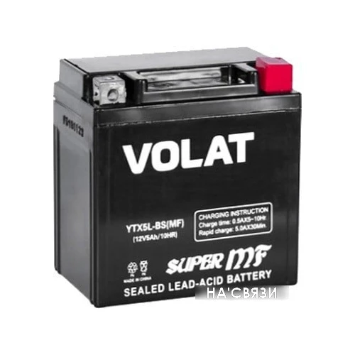 Мотоциклетный аккумулятор VOLAT YTX5L-BS (5 А·ч)