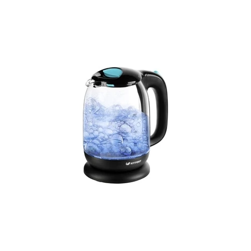 Чайник Kitfort KT-625-1 (черный/голубой) в интернет-магазине НА'СВЯЗИ