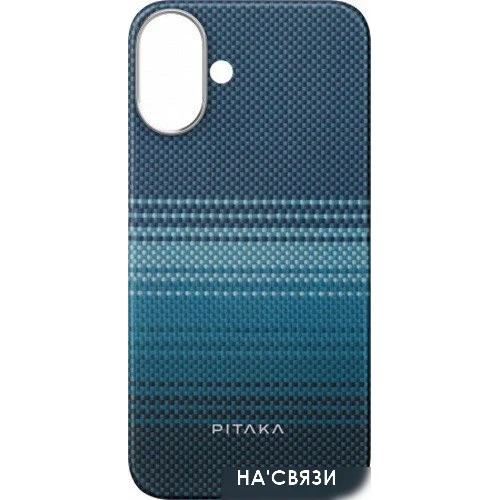 Чехол для телефона Pitaka Tactile Woven для iPhone 16 (синий)