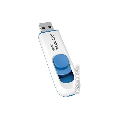 USB Flash A-Data C008 White+Blue 32 Гб (AC008-32G-RWE) в интернет-магазине НА'СВЯЗИ