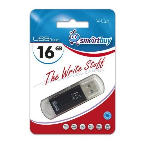 USB 16GB SmartBuy V-Cut, черный в интернет-магазине НА'СВЯЗИ