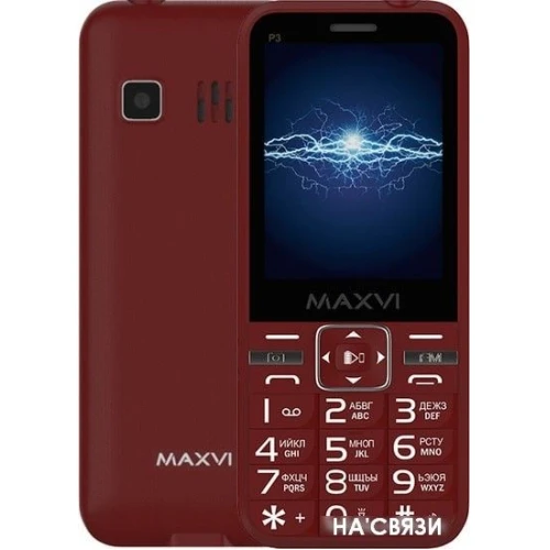 Мобильный телефон Maxvi P3 (винный красный)