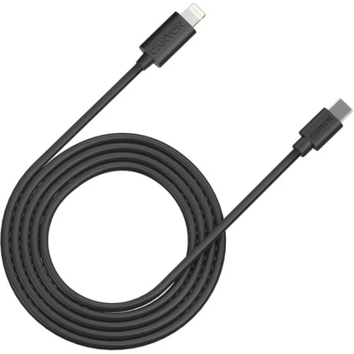 Кабель Canyon CNE-CFI12B USB Type-C - Lightning 2 м (черный)