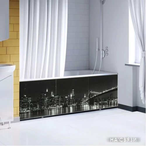 Фронтальный экран под ванну Comfort Alumin Ночной город 3D 1.5