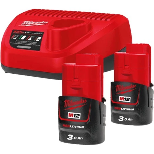 Аккумулятор с зарядным устройством Milwaukee M12 M12NRG-302 4933451902 (2 x 12В/3 Ач + 12В)