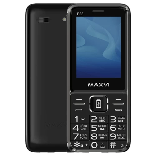 Кнопочный телефон Maxvi P22 (черный) в интернет-магазине НА'СВЯЗИ