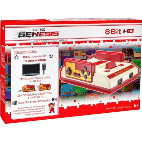 Игровая приставка Retro Genesis 8 Bit HD (2 геймпада, 300 игр)