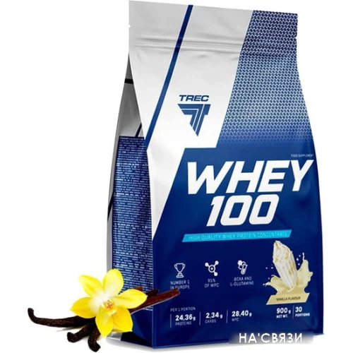 Протеин Trec Nutrition Whey 100 (900 г, ваниль)