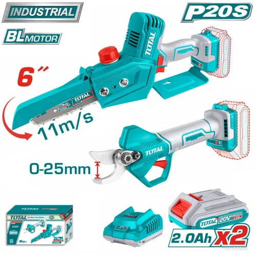 Total TOSLI240306 (пила цепная, секатор, 2 АКБ)
