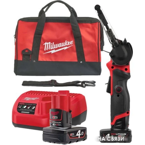 Ленточная шлифмашина Milwaukee M12 Fuel FBFL13-402B (с 2-мя АКБ, сумка)