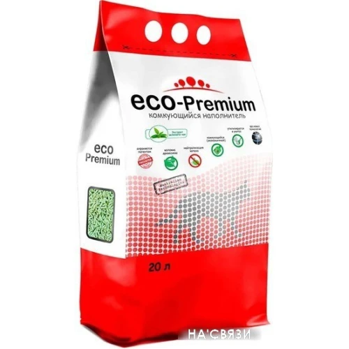 Наполнитель для туалета Eco-Premium с ароматом зеленого чая 20 л