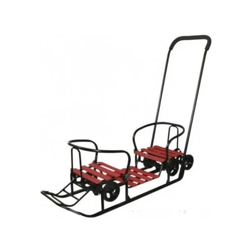 Санки-коляска Galaxy Погодки универсал 1 (черный/красный) в интернет-магазине НА'СВЯЗИ