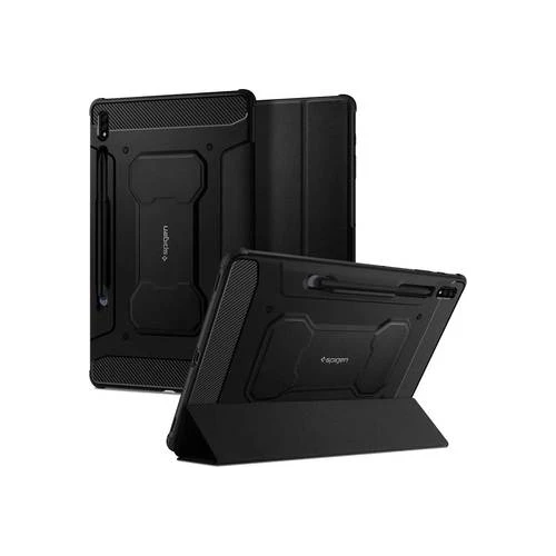 Чехол для планшета Spigen Rugged Armor Pro для Samsung Galaxy Tab S7+/S8+ Plus 12.4 (черный)