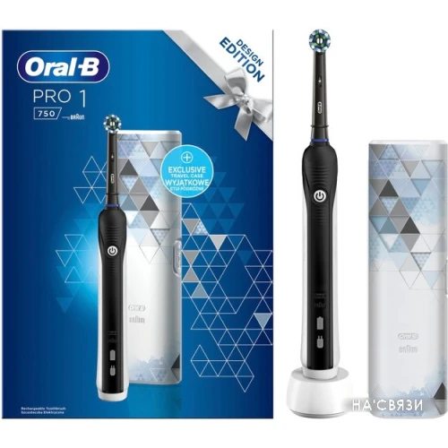 Электрическая зубная щетка Oral-B Pro 1 750 Cross Action D16.513.1UX (черный) в интернет-магазине НА'СВЯЗИ