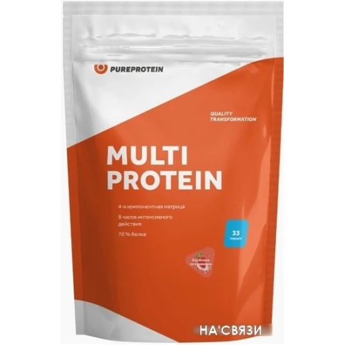 Pureprotein Multi Protein (1000 г, клубника со сливками)