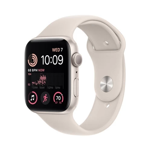 Умные часы Apple Watch SE 2 44 мм (алюминиевый корпус, звездный свет/звездный свет, спортивный силиконовый ремешок M/L) в интернет-магазине НА'СВЯЗИ