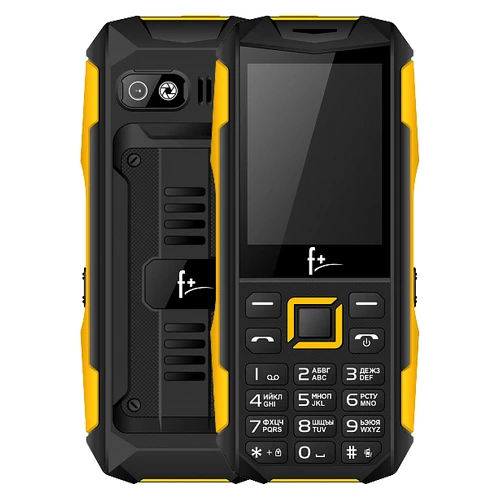 Кнопочный телефон F+ PR240 (черный/желтый) в интернет-магазине НА'СВЯЗИ