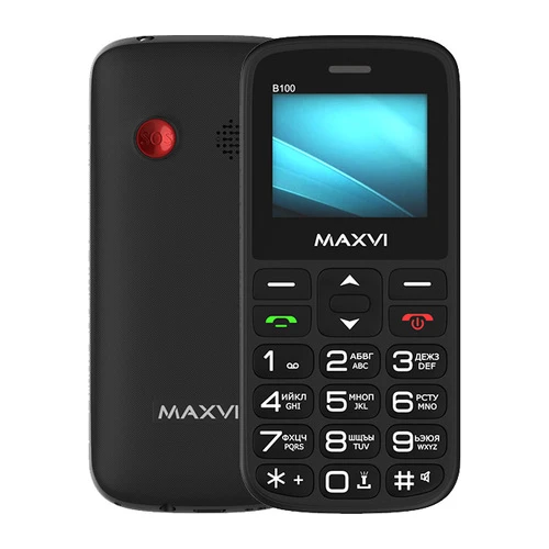 Кнопочный телефон Maxvi B100 (черный) в интернет-магазине НА'СВЯЗИ
