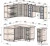 Готовая кухня Интерлиния Берес 1.5x2.1 левая (дуб полярный/серый каспий)