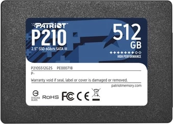 SSD Patriot P210 512GB P210S512G25 в интернет-магазине НА'СВЯЗИ