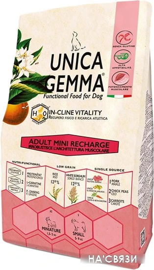 Сухой корм для собак Unica Gemma Adult Mini Recharge 800 г