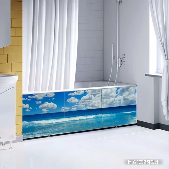 Фронтальный экран под ванну Comfort Alumin Океан 3D 1.7